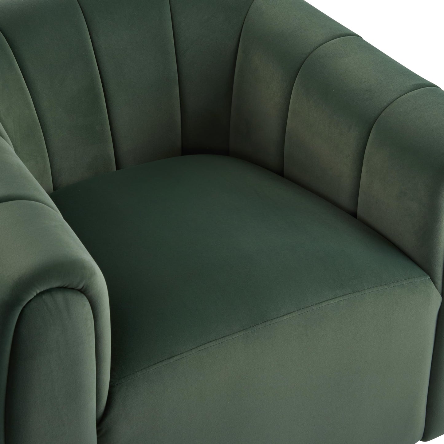 Christopher Knight Home Monroe Velvet Swivel Club Chair,Armchair with 360-Degree Rotation,Upholstered Barrel Swivel Sofa Chair for Living Room/Bedroom,Tufted Back,Thick Cushion, Iron Base, Olive Green