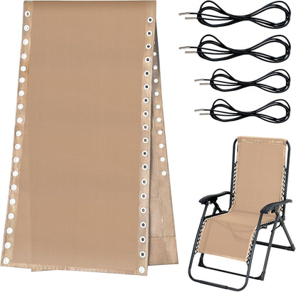 17" 63" Ostlttyn Zero Gravity Chair Replacement Fabric Kit, W x L Repair Cloth with Replacement Bungee Cord for Anti
