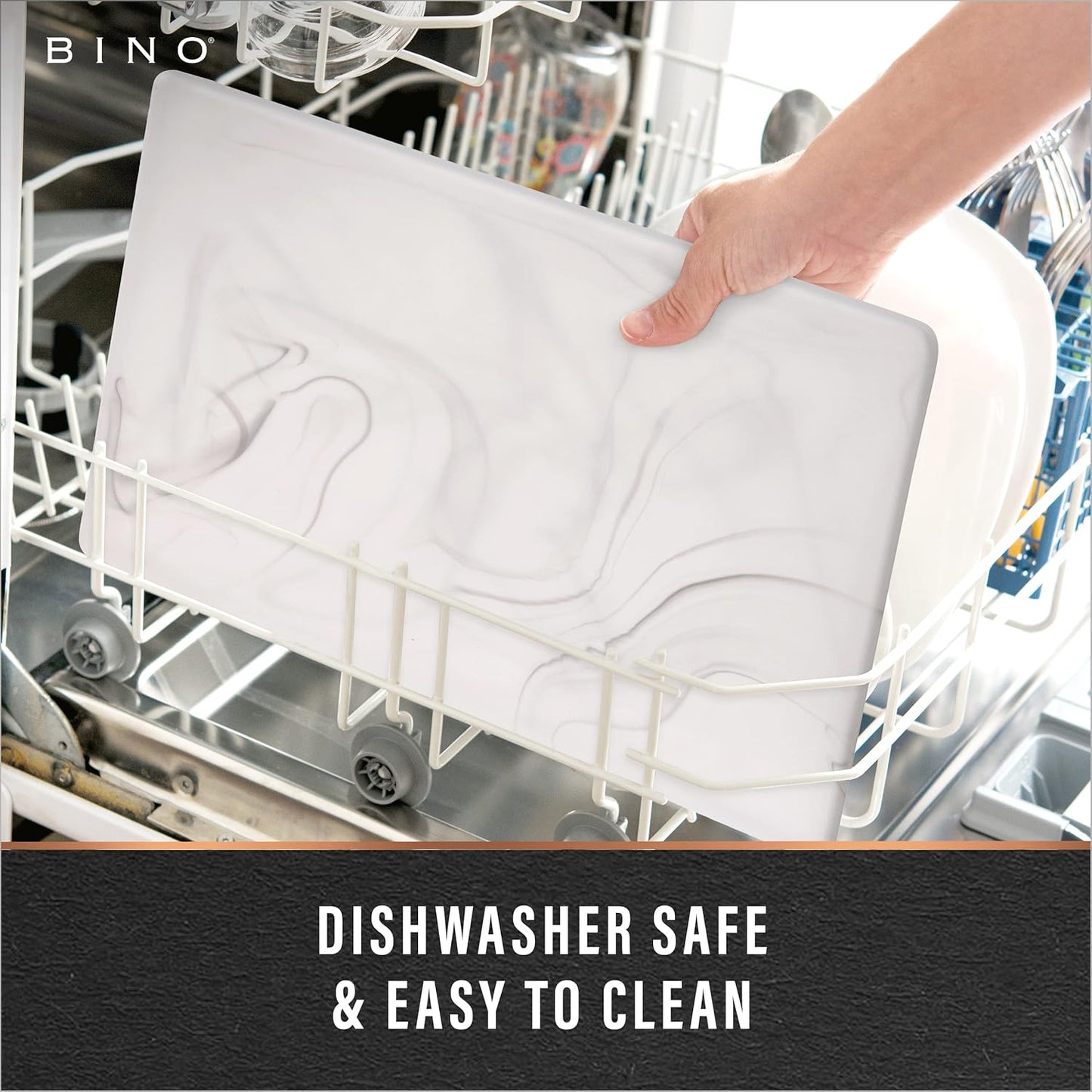 BINO BPA-Free Cutting Board, Durable Large Surface Chopping Board, Dual-Sided, Dishwasher Safe Kitchen Utensils