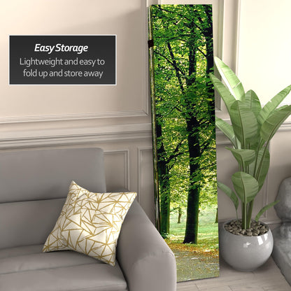 Red Lantern Double Sided Path of Life Canvas Folding Screen, 6 Foot - 6 Panel