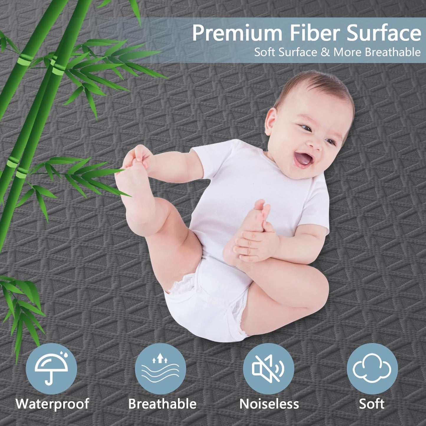 Regine Switzerland Premium Waterproof Mattress Protector - Breathable Cooling Bed Cover, Twin Size, Gray