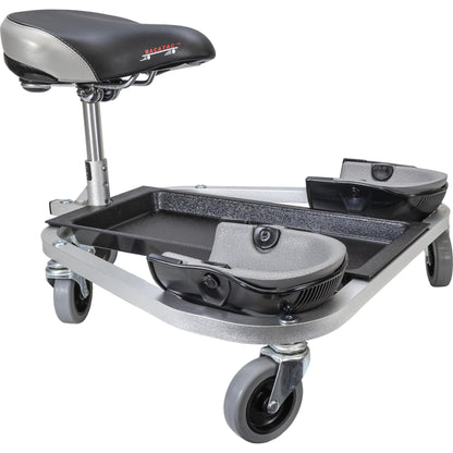 Racatac Kneeling Sitting Creeper with 3 Inch Casters, Rolling Knee Pads with Seat, Adjustable Seat, Knee Pads with Wheels, Made in USA, Floor Creeper, 01RAC3