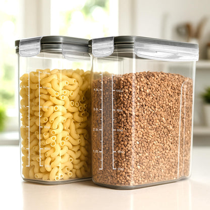 Utopia Kitchen Cereal Containers Storage Set – 4 Pack 4L(135.2 oz) Airtight Food Storage Containers with Lids, BPA-Free Cereal Dispensers for Pantry Organization and Storage (Clear)