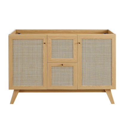 Modway Soma Bathroom Vanity, 48 Inch Double, Oak Black