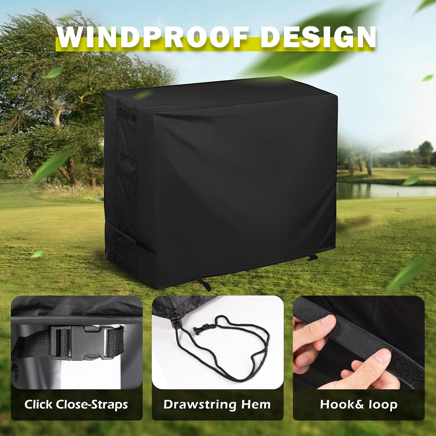 Starcrew Outdoor Storage Cabinet Cover for Wicker Outdoor Bar Cart, Outdoor Bar Table Cover for Patio Storage Bar