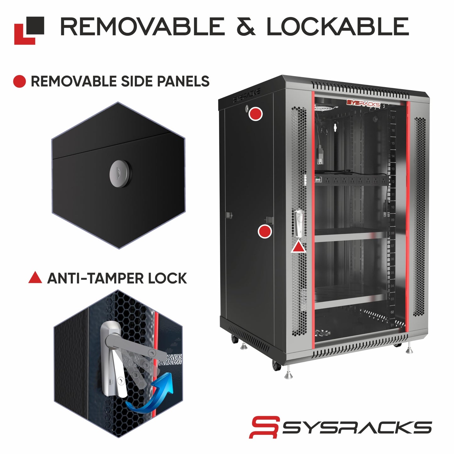 15U Wall Mount Server Rack Cabinet, 19” Locking Network Rack, 24” Deep, Glass Door, with Fan, PDU and Shelf