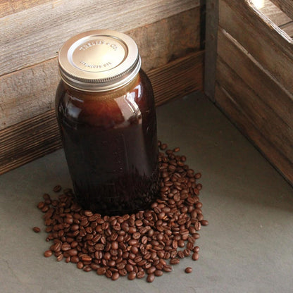 Cold Brew Coffee Filter & Lid - Stainless Steel, 80 Micron Woven, Fits Half Gallon Wide Mouth Mason Jars