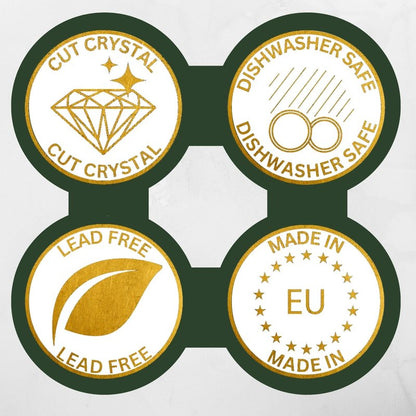 Hemswell Crystal Whisky Glasses Set of 2 11oz - Luxury Cut Glass Whiskey Rock Tumblers for Men - Old Fashioned Glassware Sets for Bourbon and Whisky with Solid Base - Satin Lined Box - Wicklow