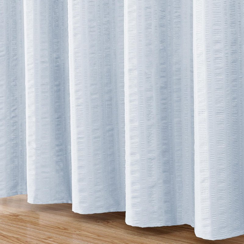 Aiyufeng Light Blue Shower Curtain for Bathroom, Embossed Textured Fabric Shower Curtain for Bathroom - Soft Cloth & Hotel Spa, Machine Washable, 72X72, Glacier Blue