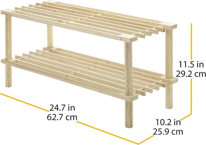 2 (6026-3562) Whitmor Tier Wood Household Shelves