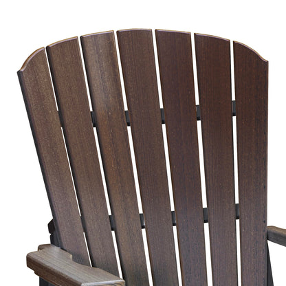 American Furniture Classics Fan Back Swivel Glider in Brazilian Walnut/Black