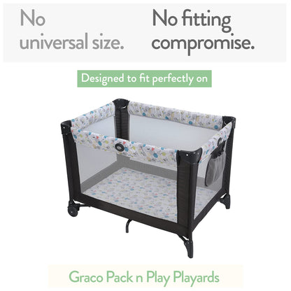 Pack and Play Sheets Fitted – Compatible with Graco Pack n Play Playard Crib and Other 27 x 39 Inch Playpen Mattress – Snuggly Soft 100% Jersey Cotton – Farm Animals – 2 Pack
