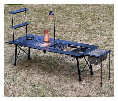 Compatible for Tryhomy Outdoor Camping Table 6 Unit Portable Aluminum Alloy Super Lightweight Foldable Barbecue Picnic