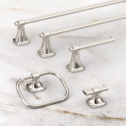 Gatco 5513PN Beverly Euro Toilet Paper Holder | Elegant Open Arm Wall-Mounted TP Holder | Luxury Design, Durable Metal | Polished Nickel Finish