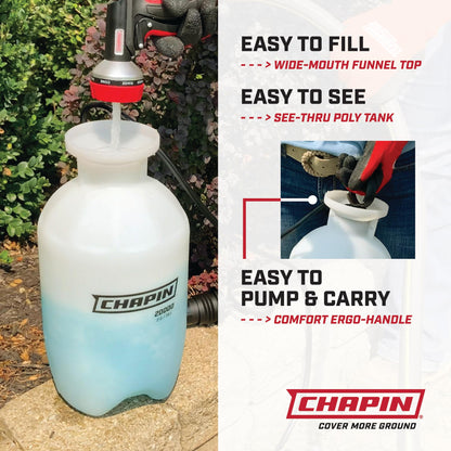 Chapin 20004 Made in USA 1 -Gallon Lawn and Garden Pump Pressured Sprayer, for Spraying Plants, Garden Watering, Weeds and Pests