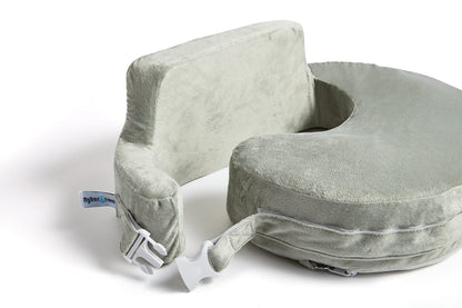 My Brest Friend Super Deluxe Nursing Pillow - Enhanced Comfort & Ergonomic Breastfeeding Pillow for Ultimate Support For Mom & Baby - Adjustable and with Handy Side Pocket, Platinum