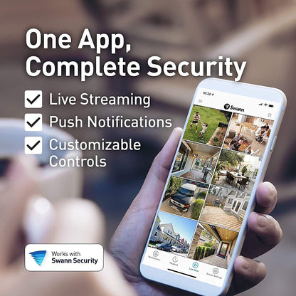 Swann AllSecure4K Wireless Security Kit with 3X Wire-Free Cameras & NVR Tower