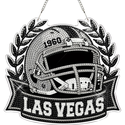 Aoryalps Football Diamond Art Hanging Kit, DIY Acrylic 5D Diamond Painting for Las Vegas Fans Home Wall Decor and Gift