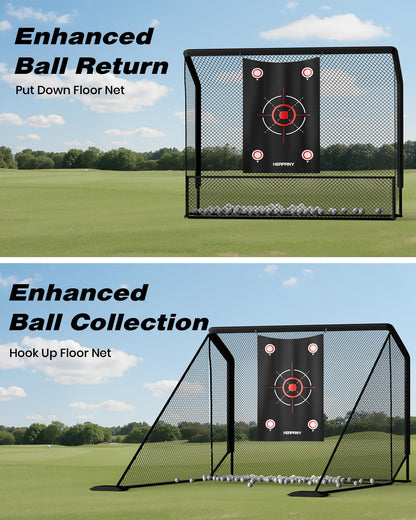 Golf Practice Net, 10x7ft Heavy Duty Golfnets for Indoor/Outdoor Training, Portable Hitting Nets with Carry Bag, Ideal Golfs Training Aid for Golfers Backyard Driving Chipping Swing