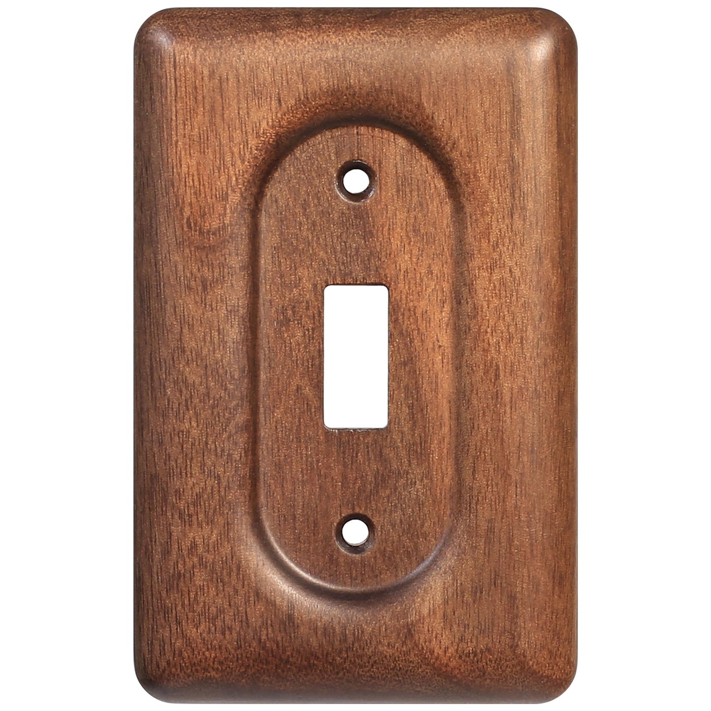 YDJSA Solid Walnut Light Switch Cover Decorative Single Toggle Wall Plate for Rustic Contemporary Interiors