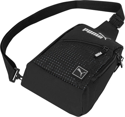 PUMA EVERCAT SIDEWALL SLING BACKPACK,Black/Silver,One Size