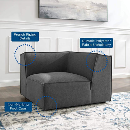 Modway EEI-3871-CHA Restore Sectional Sofa Corner Chair, Charcoal