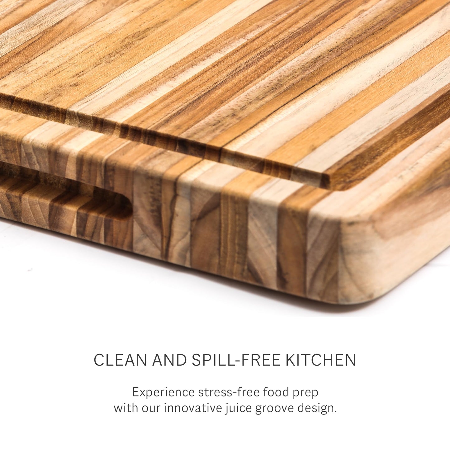 Teakhaus Cutting Board - Extra Large (XL) Wood Cutting Board with Grip Handles - Holiday Gift Ideas for Men and Women - Gift-Ready, Reversible, Edge Grain Wood, Knife Friendly - FSC Certified