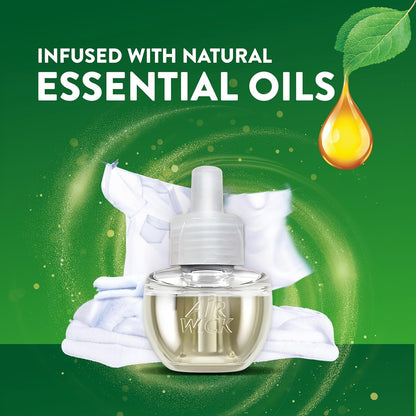 Air Wick Plug-In Scented Oil Refill - Fresh Linen | Eco-Friendly 10ct Air Freshener