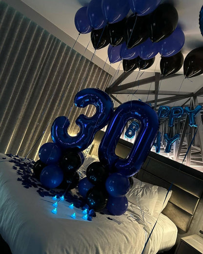 Number 3 Balloon - 40 Inch Night Blue - Perfect for 3rd Birthday Celebrations for All Ages