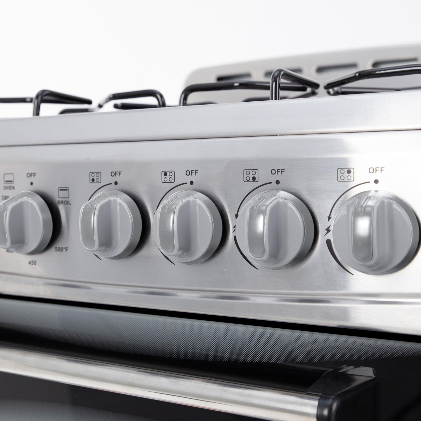 Avanti Gas Range Oven, Compact Freestanding Design, 4 Sealed Burners with Electronic Ignition, 2.1 Cu.Ft. Capacity Features Storage Drawer Broiler and Accessories, 20-Inch, Black