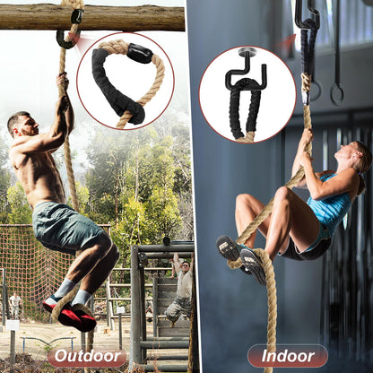 Climbing Rope, 1.5 Inch Diameter 40FT Gym Climbing Rope for Fitness & Strength Training, Workout for Adults with Climbing Exercises & Home Workouts