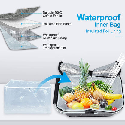 LIQING 35L Large Picnic Basket 2 Layers of Internal Pockets Leak-Proof and Insulated ，Folding with Internal Support for enhansed Stability, Wedding Gifts for Couple(Grey)