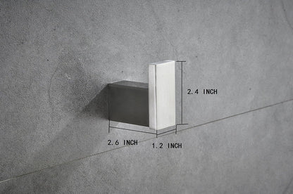 Klabb Square Type SUS 304 Stainless Steel Coat Hook, Heavy Duty Single Towel/Robe Clothes Hook, Brushed Finish