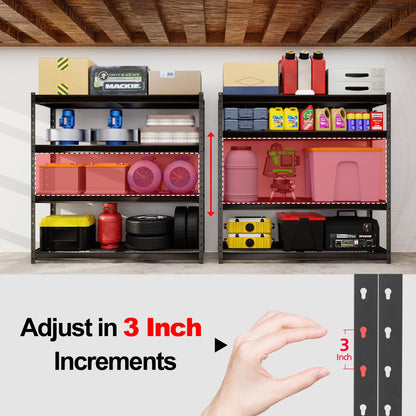 Shuntong The Atlas 8000LBS Ultra Heavy Duty Garage Shelving, 72”W Storage Shelves, Adjustable NSF Certified Metal Industrial Rack for Warehouse Basement, 72" W x 24" D x 72" H