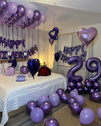 Purple Number 3 Balloon - 40 Inch 3rd Birthday Celebration Decor for Kids & Adults