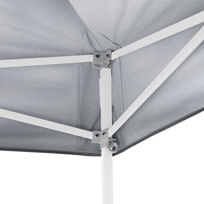 E-Z UP Vantage 10' x 20' Steel Shelter, White Frame, Steel Gray Top