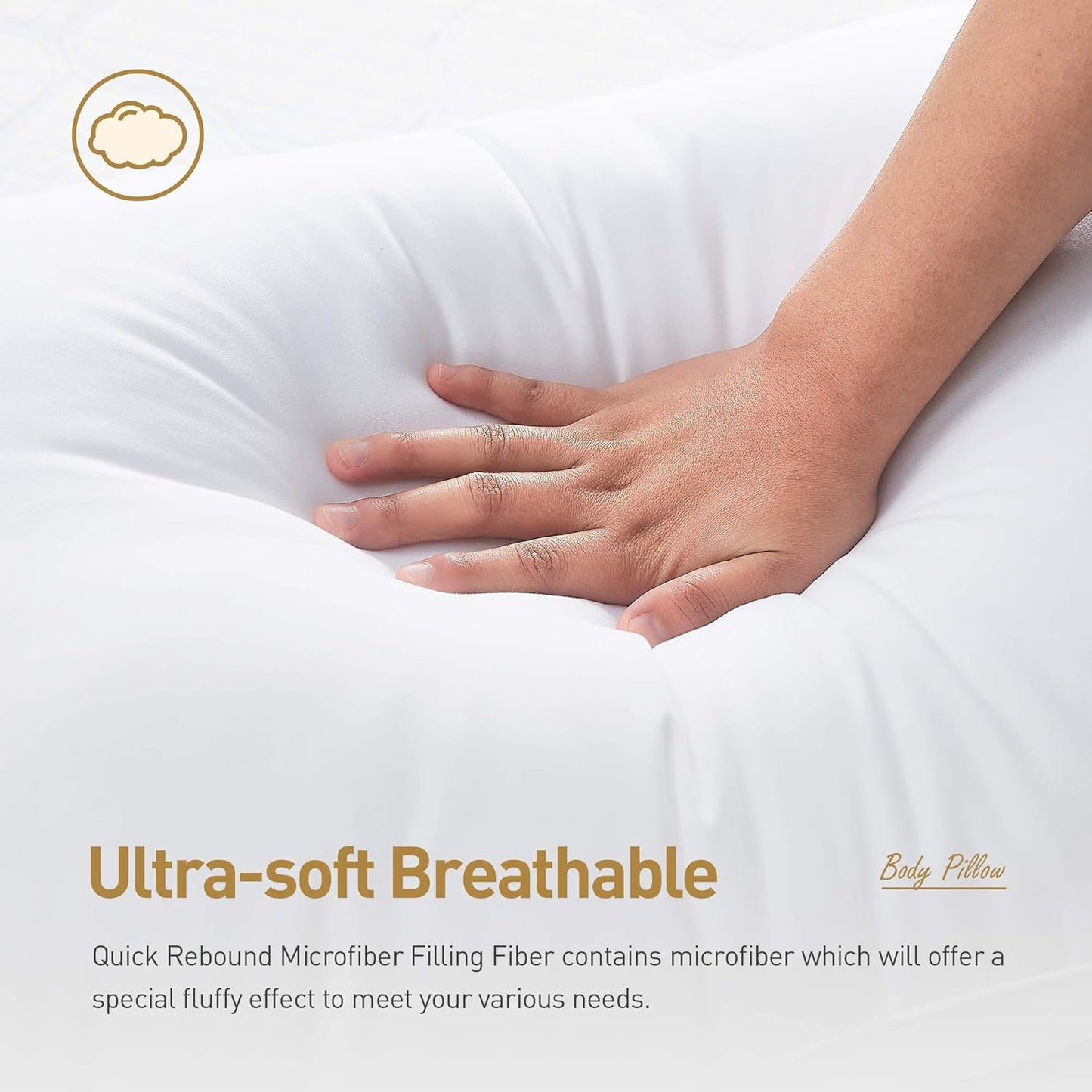 ACANVA Soft Long Body Pillow for Side Sleepers - Perfect for Adults and Expecting Mothers