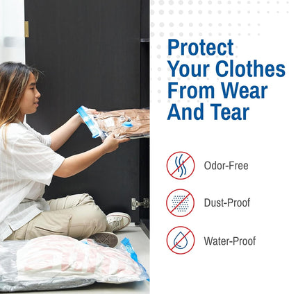 Spacesaver Vacuum Storage Bags (Variety 20 Pack) - Save 80% on Clothing Storage Space, Compression Seal