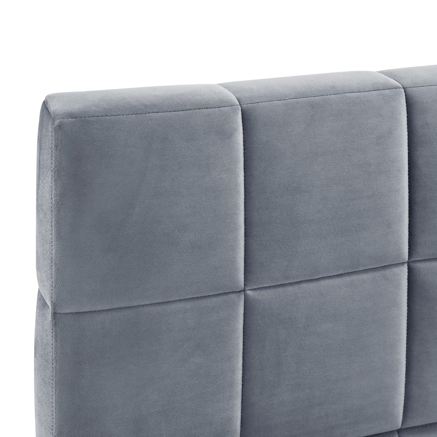 Ball & Cast Full Size Daybed, Velvet Upholstered Day Bed Frame with Tufted Backrest & Armrest,Modern Sofa Bed,Classic Floor Bed with Solid Wood Slats Support,No Box Spring Needed,Gray