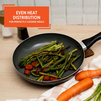 IMUSA 10-Inch PFAS Free Ceramic Nonstick Fry Pan, Gray Aluminum Skillet for Sautéing, Stir Frying & Everyday Cooking