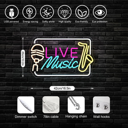 Horseneon Good Food Good Mood Neon LED Sign, Food Neon Signs for Wall Decor, Good Food Good Mood Neon Light with USB Powered for Snack Shop, Restaurant, Fast Food