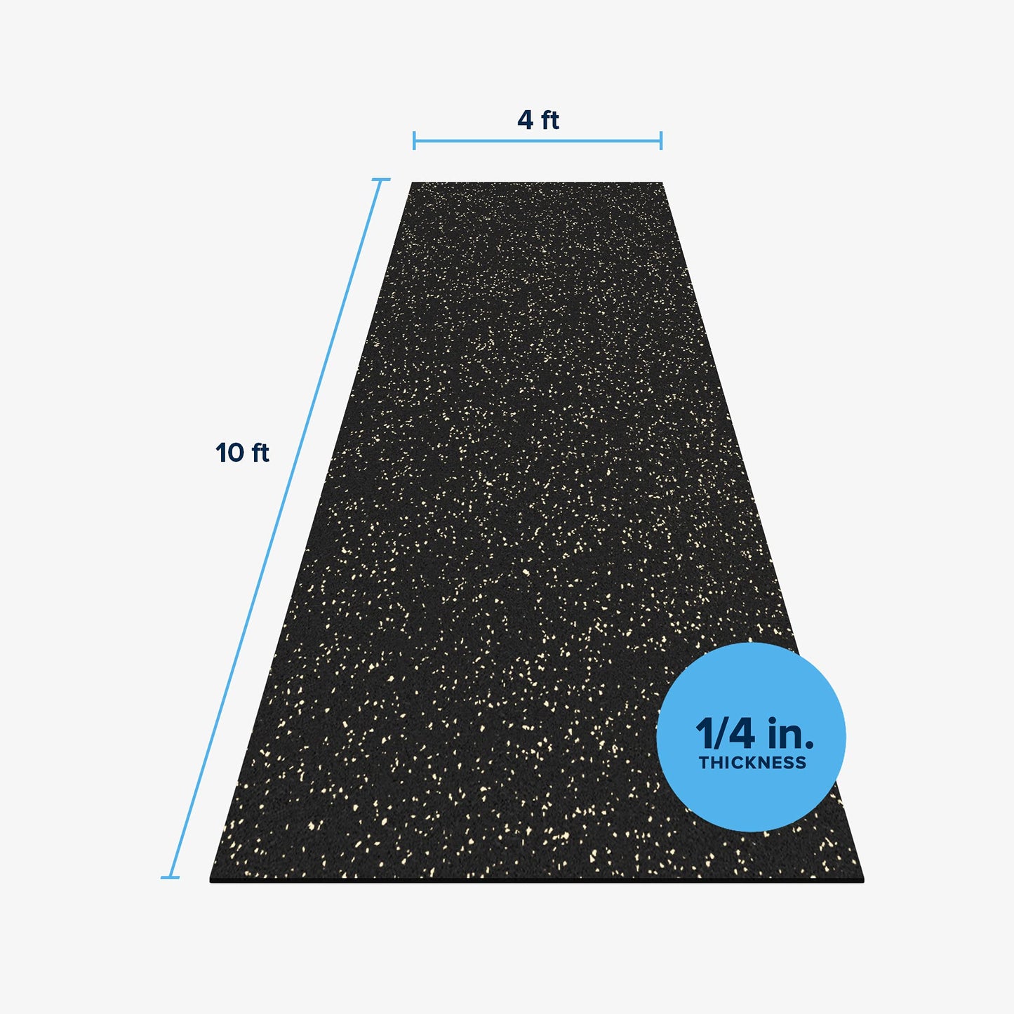 Flooring Inc 1/4" Tough Rubber Flooring Roll | Flexible Recycled Rubber Gym Floor Mats for Home Gym | Heavy Duty Rubber Mat for Home Gyms, Sheds, Horse Stall Mat or Trailer | 5-4’x10’ | Eggshell