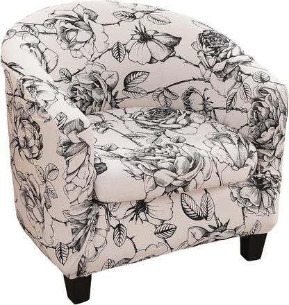 2 14 NILUOH Club Chair Slipcover Piece Stretch Barrel Chair Covers Printed Tub Chair Slipcovers Soft Accent Armchair