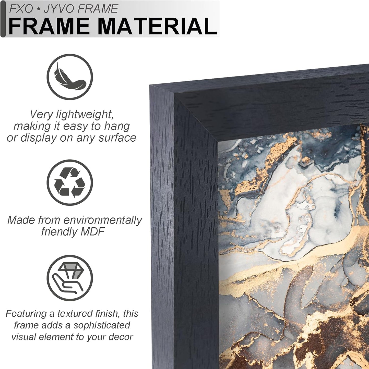 22x34 22 34 Inch 22 34 1 Pack/Black/22 x34 Fxojyvo Engineered Wood Frame, Black Picture Frame for x Poster Puzzle
