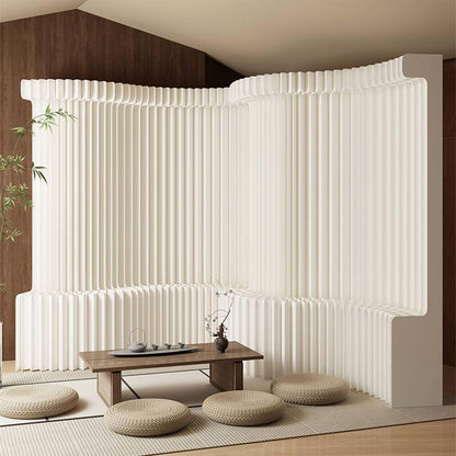Paper Room Divider with Shelves Retractable Room Dividers Folding Privacy Screens Paper Partition Wall Divisor de Habitaciones for Home/Office/Clothing Store/Enterprise Office,Trade Show
