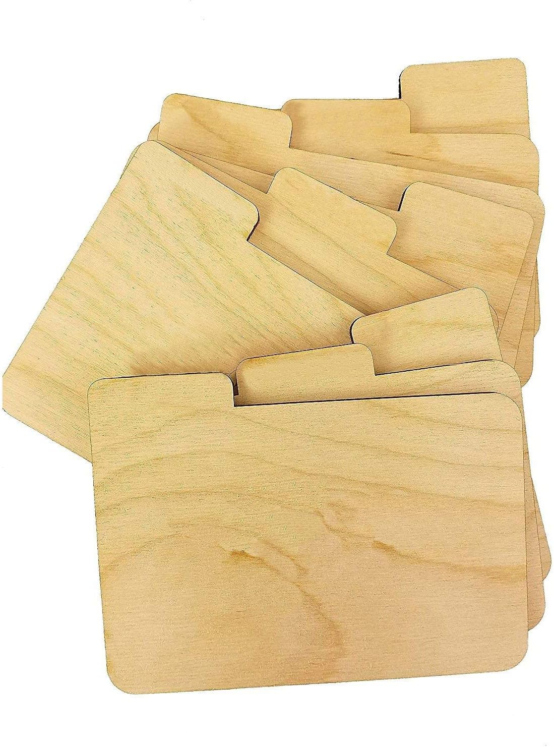 Wood 4x6 Recipe Dividers (Set of 9) with Tabs - Handwrite Personalized Text for Recipe Dividers, Perfect Gift for Cooks