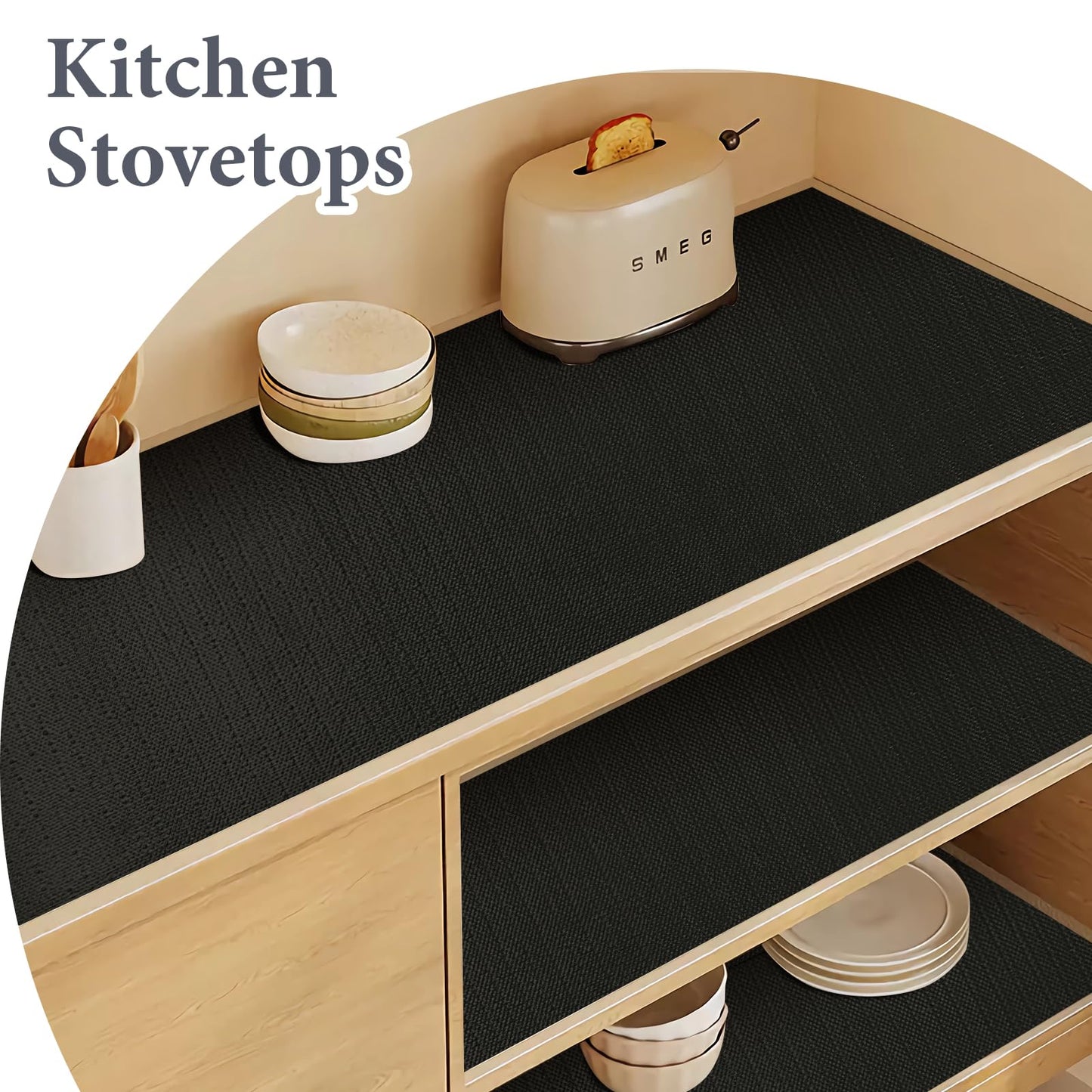 Shelf Liners for Kitchen Cabinets 12in x 20FT Non Adhesive Drawer Liner Gray Quatrefoil Thickened Shelf Liner Paper Strong Non-Slip Easy to Clean for Tool Box Refrigerator with Knife and Tape Measure