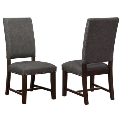 Coaster Home Furnishings Twain Upholstered Dining Side Chair Warm Grey 109142 (Set of 2)