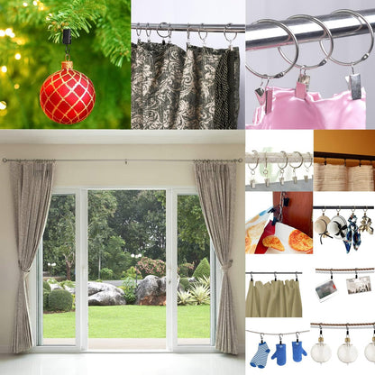 MroMax 60PCS Curtain Clip Hook Set for Home Decoration, Light Gold