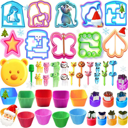 Sandwich Cutters Bread Shaped Set Vegetable Fruit Cookie Cutters - Great Christmas Xmas Gifts for Lunchbox and Bento Box